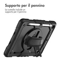 Accezz Cover Posteriore Resistente con tracolla Apple iPad 9 (2021) 10.2 pollici / iPad 8 (2020) 10.2 pollici / iPad 7 (2019) 10.2 pollici - Nero