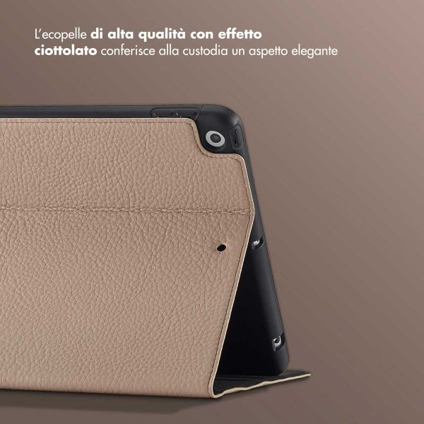 Selencia Cover Riva Apple iPad 9 (2021) 10.2 pollici / iPad 8 (2020) 10.2 pollici / iPad 7 (2019) 10.2 pollici - Beige