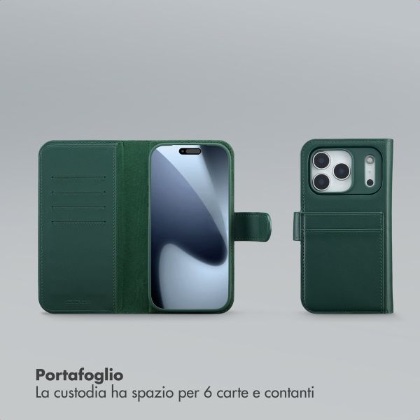 Selencia Libreria rimovibile Olyn con MagSafe Apple iPhone 17 Pro - Verde