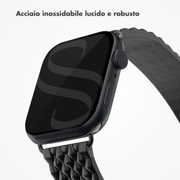 Selencia Cinturino Drago in acciaio Apple Watch | 38/40/41/42 mm - Nero