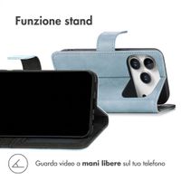 imoshion Cover a libro di Lusso Apple iPhone 18 Pro Max / 17 Pro Max - Azzurro