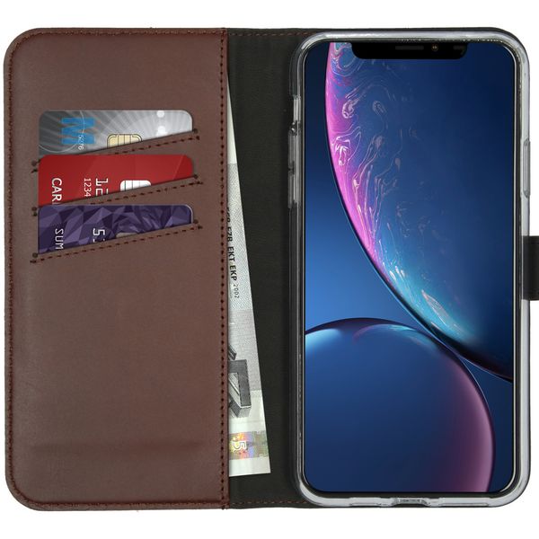 Selencia Cover a libro in vera pelle Apple iPhone 11 Pro Max - Marrone