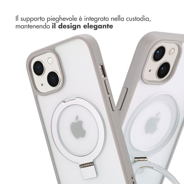 Accezz Cover con anello e supporto con MagSafe Apple iPhone 15 - Grigio