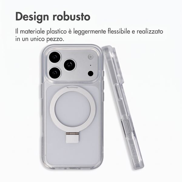 Accezz Cover con anello e supporto con MagSafe Apple iPhone 18 Pro / 17 Pro - Trasparente