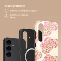 Selencia Cover posteriore Vivid con MagSafe Samsung Galaxy S24 - Paisley Blush