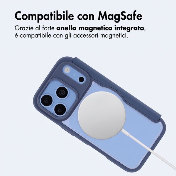 imoshion Bookcase trasparente con MagSafe Apple iPhone 18 Pro Max / 17 Pro Max - Blu