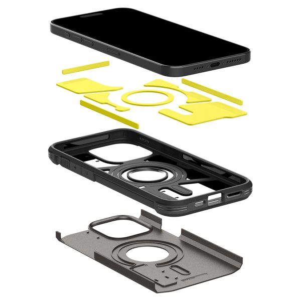 Spigen Cover Posteriore Corazzata Tough con MagSafe Apple iPhone 15 Pro - Gunmetal