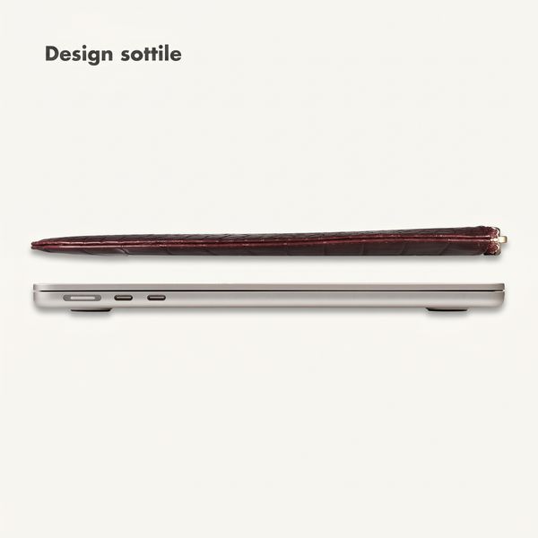 Selencia Cover per laptop Croco 11 pollici - Burgundy