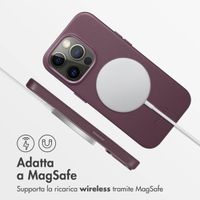 Accezz Cover in Pelle con MagSafe Apple iPhone 14 Pro - Heath Purple