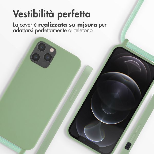 imoshion Cover in Silicone con Cordino Apple iPhone 12 (Pro) - Verde