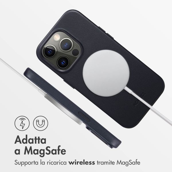 Accezz Cover in Pelle con MagSafe Apple iPhone 14 Pro - Onyx Black