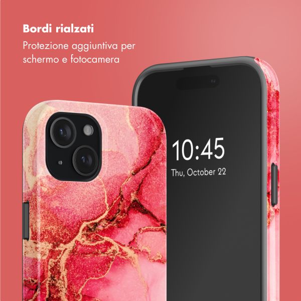 Selencia Cover posteriore Vivid con MagSafe Apple iPhone 15 - Rosy Marble