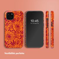 Selencia Cover posteriore Vivid con MagSafe Apple iPhone 15 - Tropical Vibes Apricot