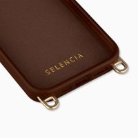 Selencia Cover posteriore Rivièra con MagSafe con ganci rimovibili Apple iPhone 15 Pro - Choco Brown