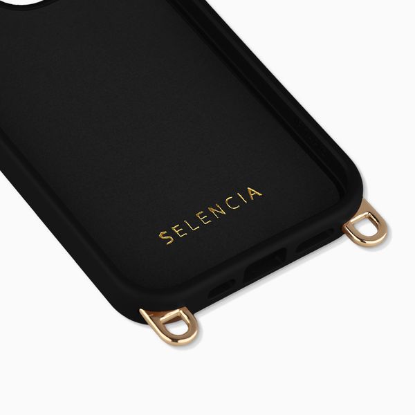 Selencia Cover posteriore Rivièra con MagSafe con ganci rimovibili Apple iPhone 15 Pro Max - Velvet Black