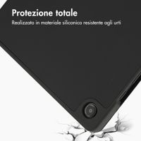 Accezz Cover a libro in silicone Smart Samsung Galaxy Tab A11 Plus / A9 Plus - Nero