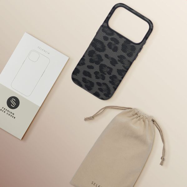 Selencia Cover Sabi Stampa pantera con MagSafe Apple iPhone 17 Pro - Midnight Black