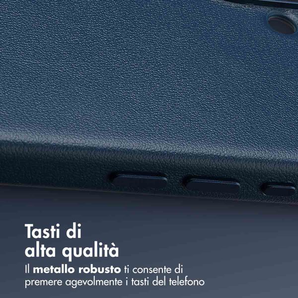 Accezz Cover in Pelle con MagSafe Apple iPhone 16 - Nightfall Blue