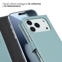 Selencia Cover a libro in vera pelle Apple iPhone 17 Pro - Air Blue