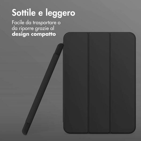 Accezz Cover a libro in silicone Smart Samsung Galaxy Tab A9 8.7 pollici - Nero