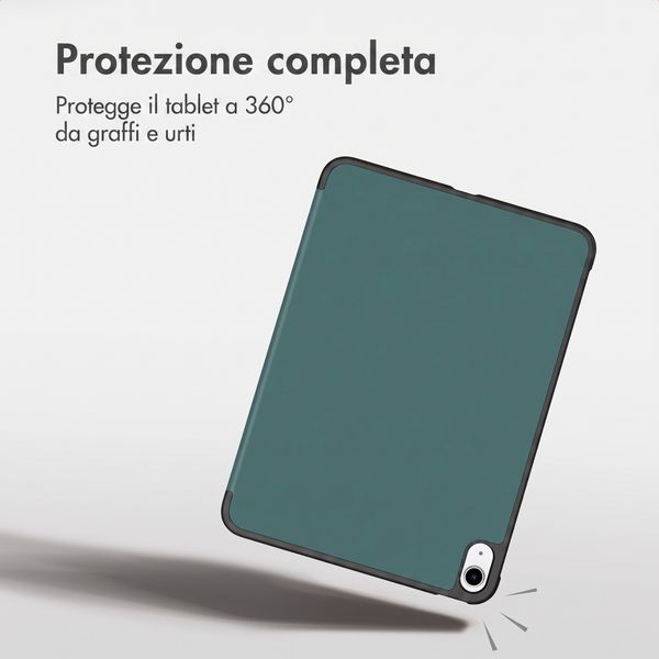 imoshion Cover a libro Trifold Apple iPad Air 11 pollici (2026) M4 / (2025) M3 / (2024) M2 / Air 5 (2022) / Air 4 (2020) - Verde scuro