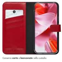 Selencia Cover a libro in vera pelle Google Pixel 10 / 10 Pro - Rosso