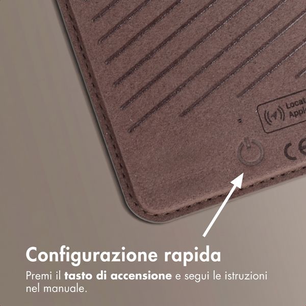 Accezz Portacarte in pelle magnetico - Compatibile con Apple Find My - Coffee Brown