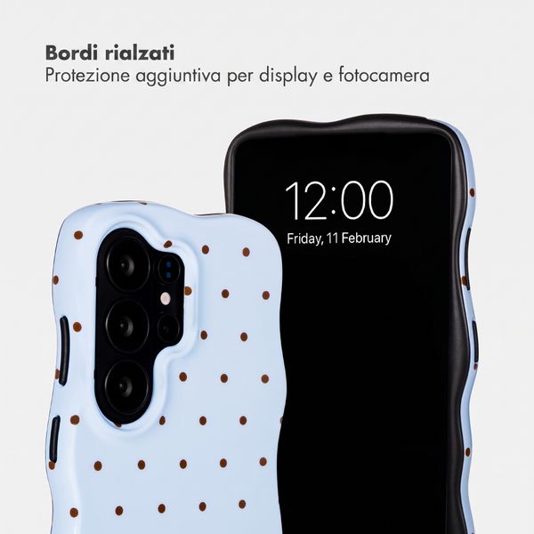 Selencia Cover Vivid Wavy con MagSafe Samsung Galaxy S26 Ultra - Happy Dots Digital Sky