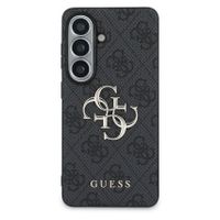 Guess Cover Posteriore con Logo 4G in Metallo Samsung Galaxy S26 Plus - Nero