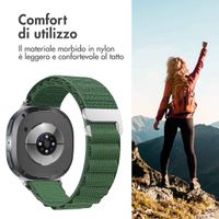 imoshion Cinturino in nylon Alpine Samsung Galaxy Watch 8 (40/44mm) / Classic (46mm) - Verde scuro