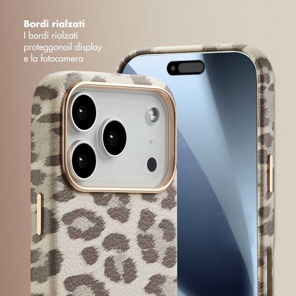 Selencia Cover Sabi Stampa pantera con MagSafe Apple iPhone 17 Pro - Soft Ivory