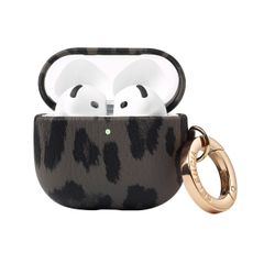 Selencia Cover Sabi stampa pantera  Apple Airpods 4 - Midnight Black