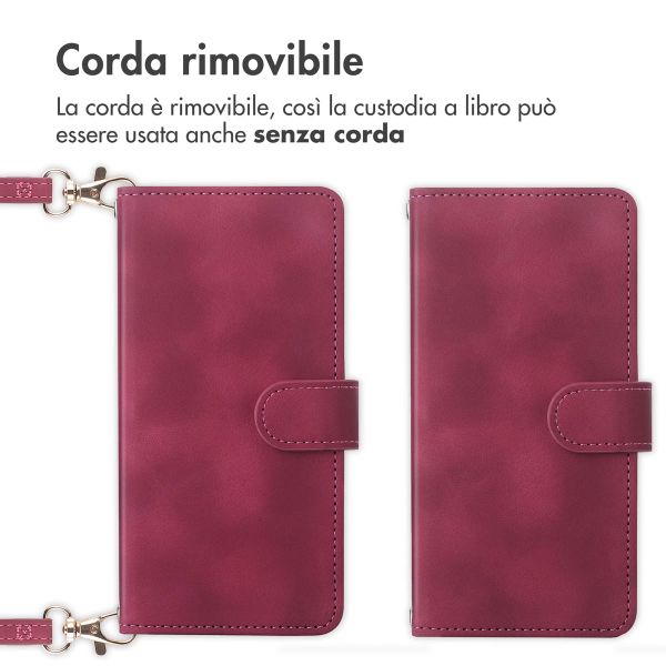 imoshion Cover a libro con Cordino Samsung Galaxy A55 - Rosso