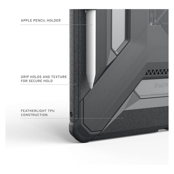 UAG Custodia posteriore Scout Plus con supporto Apple iPad Pro 13 (2025) M5 / (2024) M4 - Ash