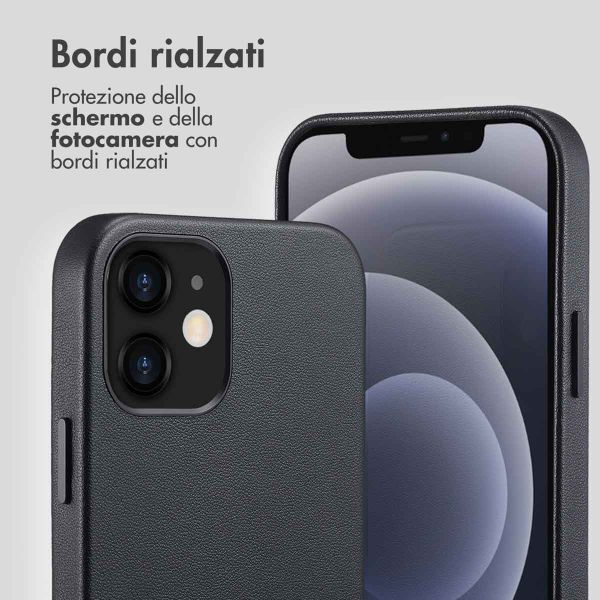 Accezz Cover in Pelle con MagSafe Apple iPhone 12 (Pro) - Onyx Black