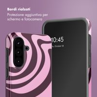 Selencia Cover Posteriore Vivid Samsung Galaxy A57 (5G) - Wavy Swirl Pink Plum