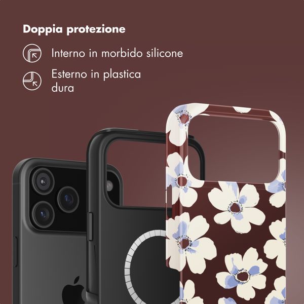 Selencia Cover posteriore Vivid con MagSafe Apple iPhone 17 Pro - Choco Flower Pop