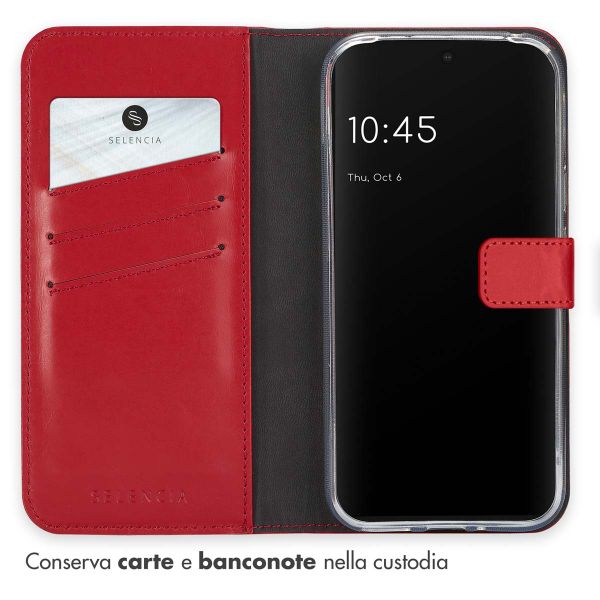 Selencia Cover a libro in vera pelle Google Pixel 9 / 9 Pro - Rosso