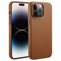 Accezz Cover in Pelle con MagSafe Apple iPhone 14 Pro Max - Sienna Brown