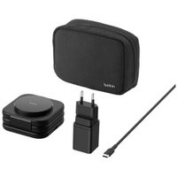 Belkin Stazione di ricarica da viaggio magnetica wireless 3 in 1 con Qi2 da 15 W - Nera