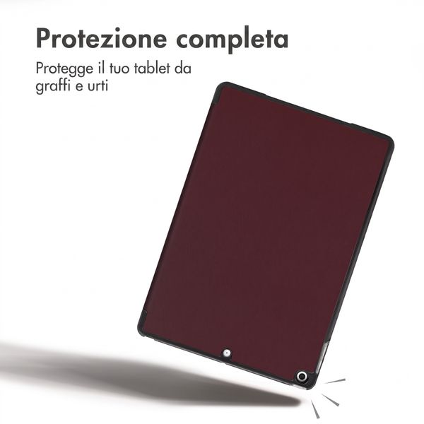 imoshion Cover a libro Trifold Apple iPad 9 (2021) 10.2 pollici / iPad 8 (2020) 10.2 pollici / iPad 7 (2019) 10.2 pollici - Bordeaux