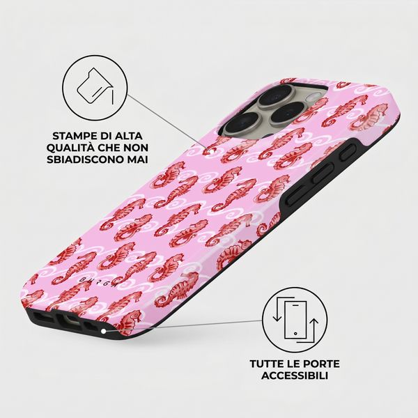 Burga Cover Posteriore Resistente con MagSafe Apple iPhone 16 Pro - Coral Reef
