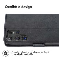 imoshion Cover a libro di Lusso Samsung Galaxy S25 Ultra - Nero