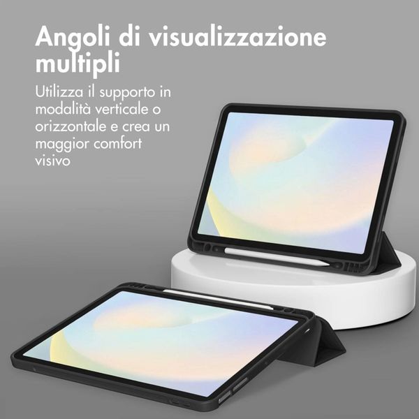 Accezz Cover a libro in silicone Smart Apple iPad Air 13 pollici (2026) M4 / (2025) M3 / (2024) M2 - Nero