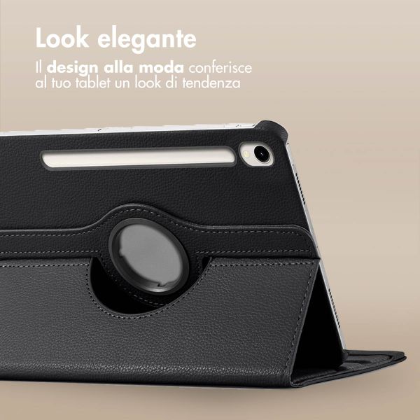 imoshion Cover Girevole a 360° Samsung Galaxy Tab S9 11.0 pollici / S10 Lite / S10 FE / S9 FE 10.9 pollici - Nero