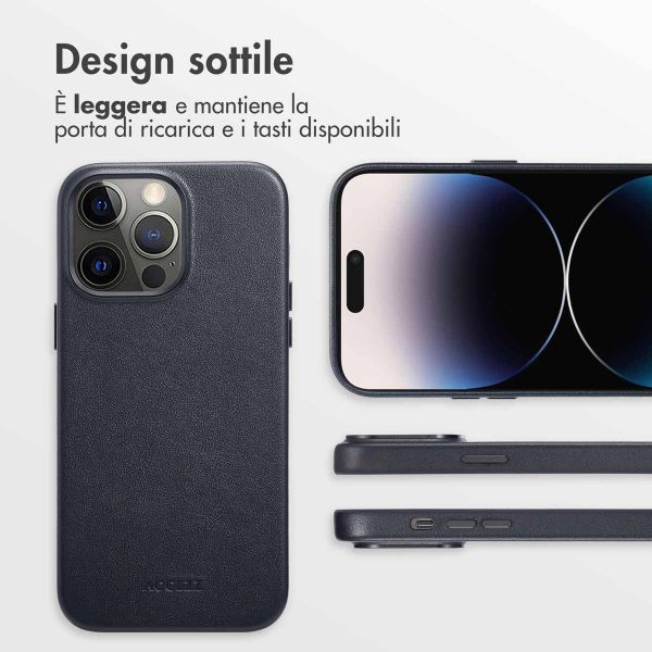 Accezz Cover in Pelle con MagSafe Apple iPhone 14 Pro Max - Onyx Black