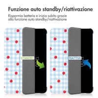 imoshion Cover Trifold Design Apple iPad 11 (2025) 11 pollici A16 / iPad 10 (2022) 10.9 pollici - Cherry Check