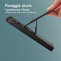 imoshion Cover Posteriore con Porta Carte e supporto Apple iPhone 15 - Nero