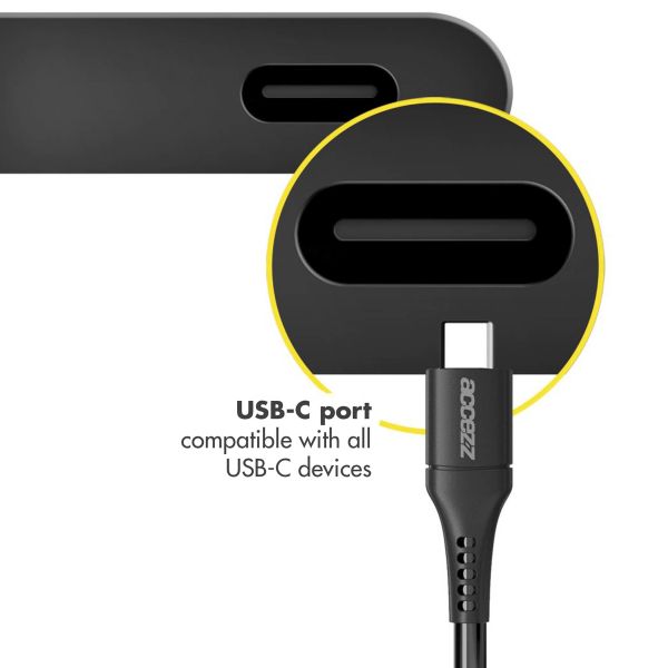 Accezz Cavo da USB-C a USB-C - 2 metri - Nero