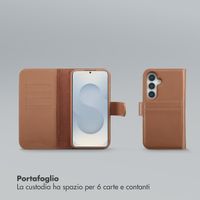 Selencia Libreria rimovibile Olyn con MagSafe Samsung Galaxy S25 / S24 - Marrone